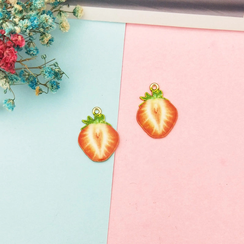 10 PCS/Package 19*26mm Metal Fruit Pendant Jewelry Accessories