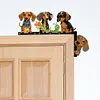 Porte teckel en bois coin signe-bricolage autocollant