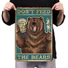 Bear Drinking - Metal Tin Signs(8*12Inch/12*16Inch) - Bar&Animal