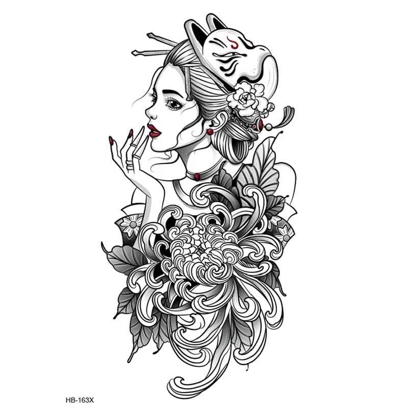 Temporary Tattoos Fake Tattoo Sticker Skull Joker Clown Tatto Hand Arm Foot Body Art Tiger Owl Tatoo Waterproof Tattoos