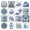 (Multi-Style) Blue And White Porcelain-11CT Stamped Cross Stitch 40*40cm/15.75*15.75in