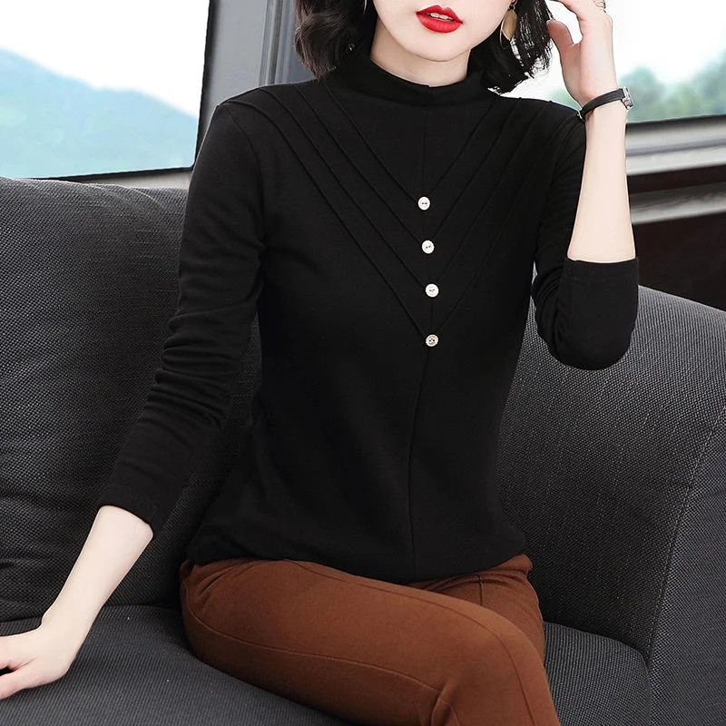 Cotton, Polyester Long Sleeve With Sweater(Plus Size)-Allyzone-Allyzone