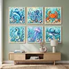 Ocean Animals Stamped Needlework Cross Stitch Kit 14CT tapestrymarket
