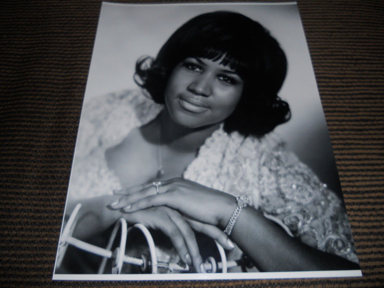 Aretha Franklin Sexy Vintage B&W Soul Music 11x14 Promo Photo Poster painting #1