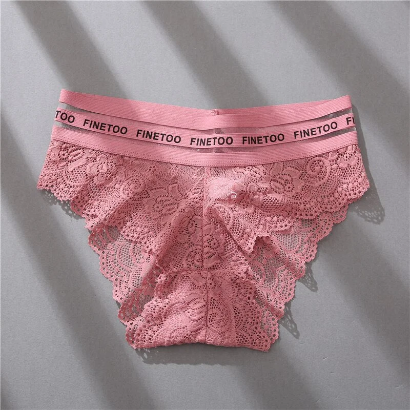 Lace Panties Women Underwear Floral Perspetive Middle Waist Panties Sexy Lingerie Female Lace Pantys Mesh Female Seamless Briefs