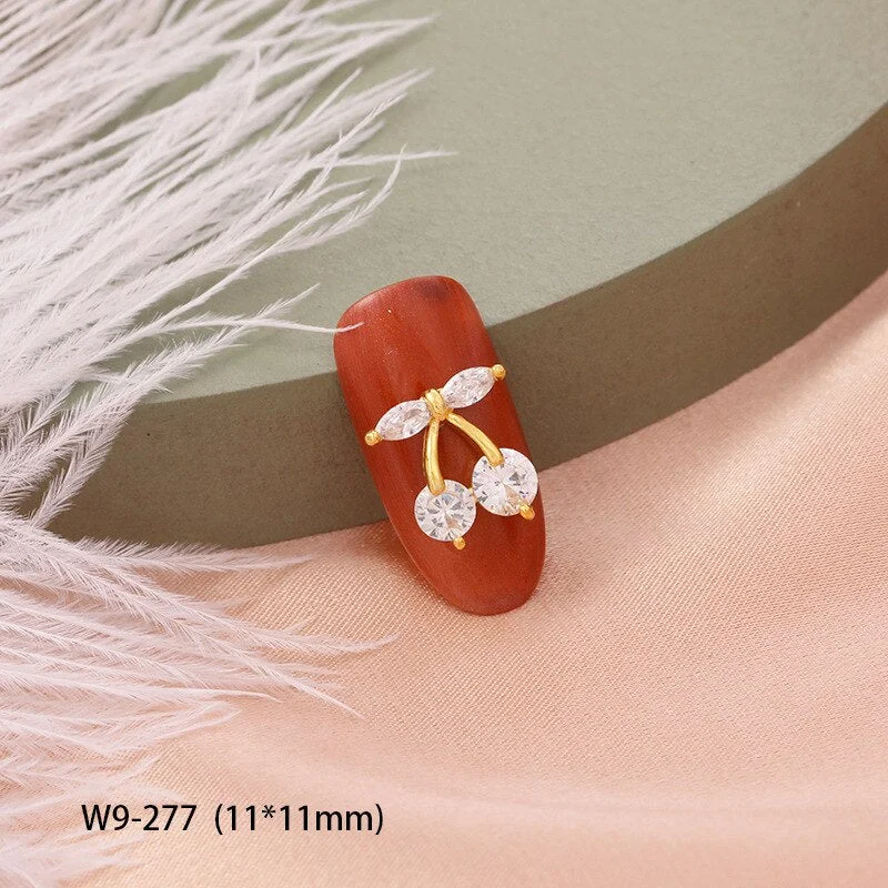 2pcs 2021 New 3D Metal Zircon Nail Art Jewelry Top Zircon Crystal Manicure Zircon Diamond Pendant Japanese Nail Decoration