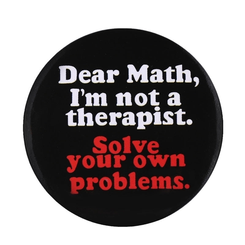 Retro Pin Round Letter Ghost Alloy Plating Unisex Brooches