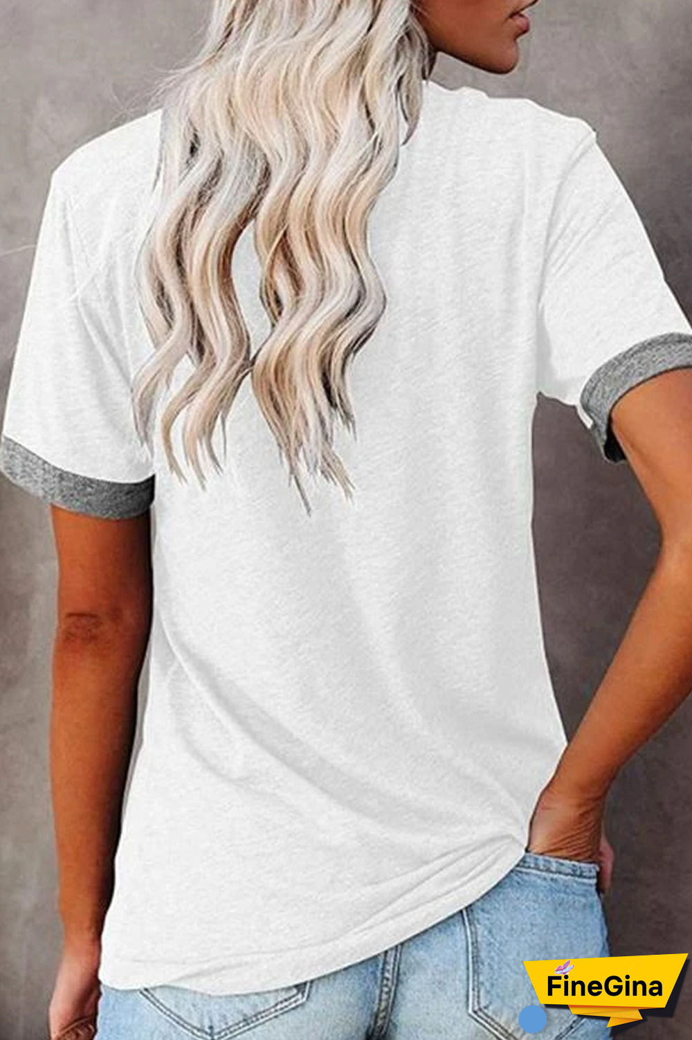 KarliDress Contrast Pocket Short Sleeve T-Shirt P12482