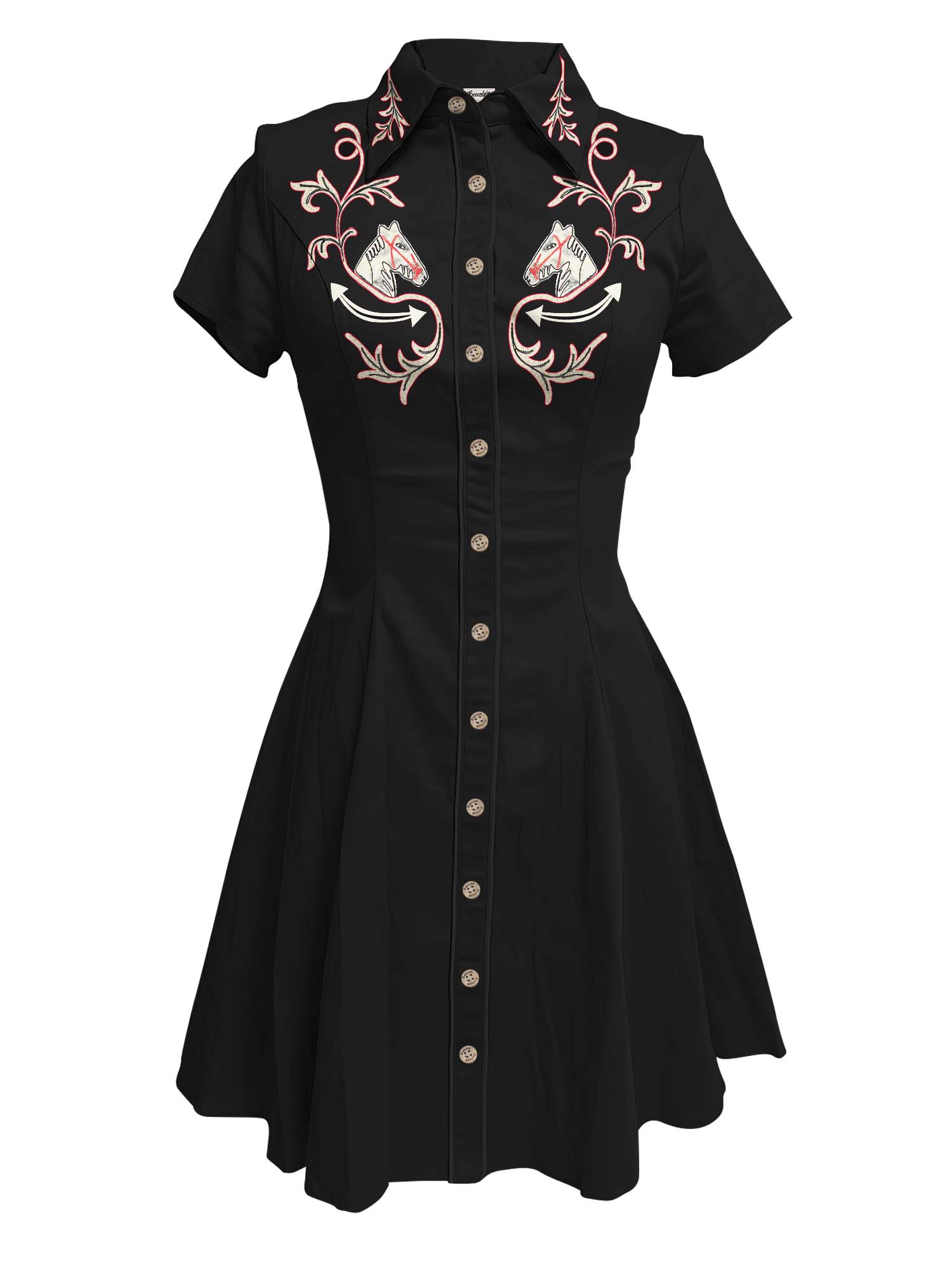 Vintage Western Horse  - 100% Cotton Dress