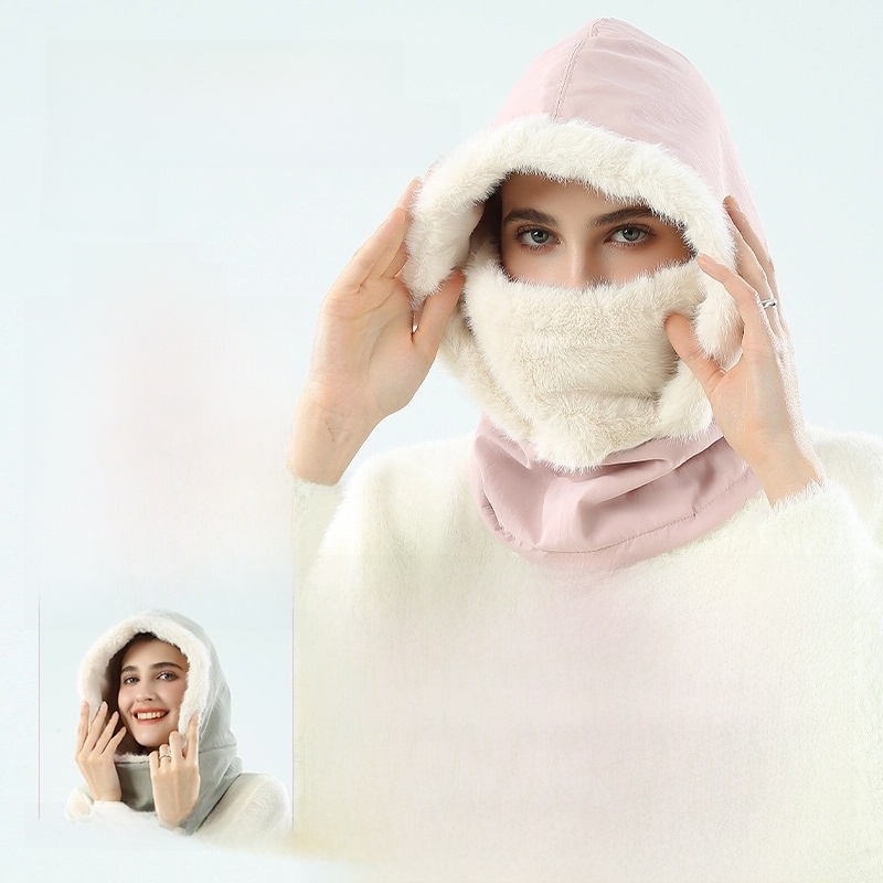 Ski Hat Head Cover Polar Fleece Scarf Scarf Face Protection Neck Integrated Cycling Cold-proof Outdoor Sports Warm