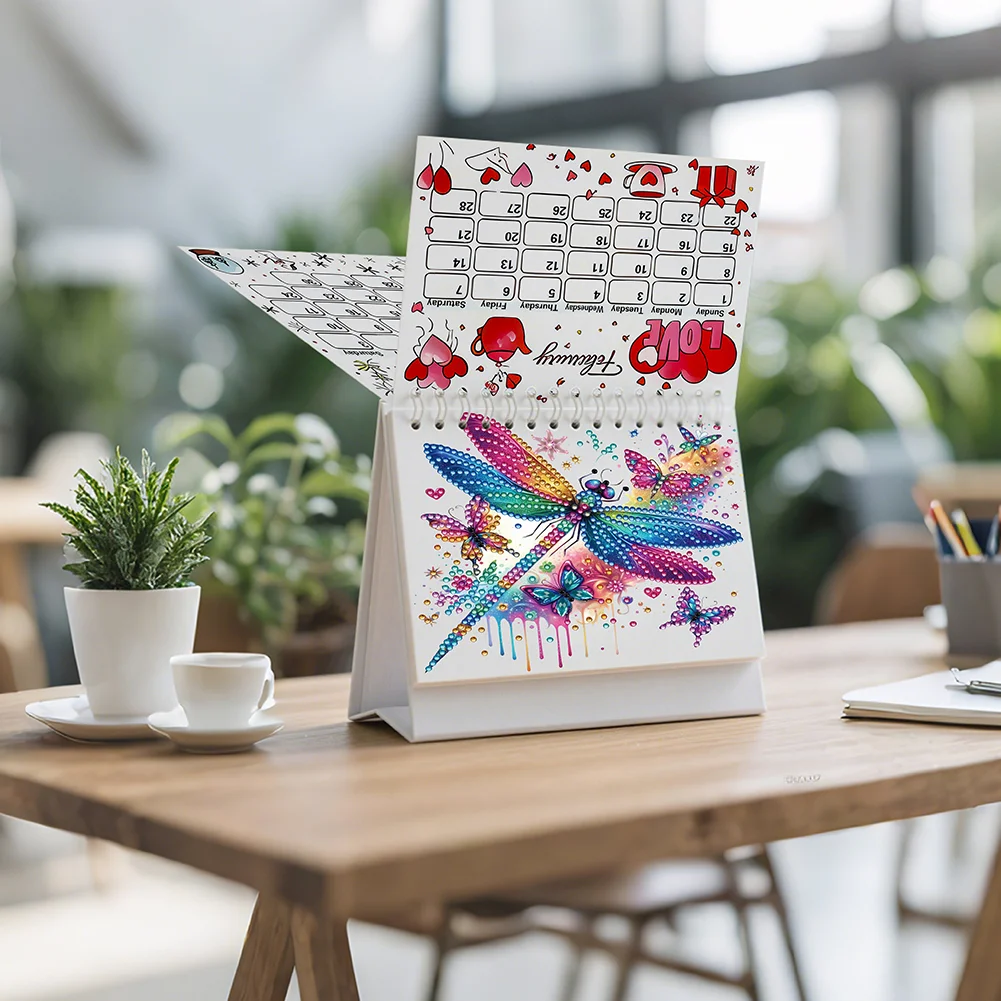 5D/DIY Diamond Painting Calendar Kit Partial Drill Diamond Art Paper Calendar