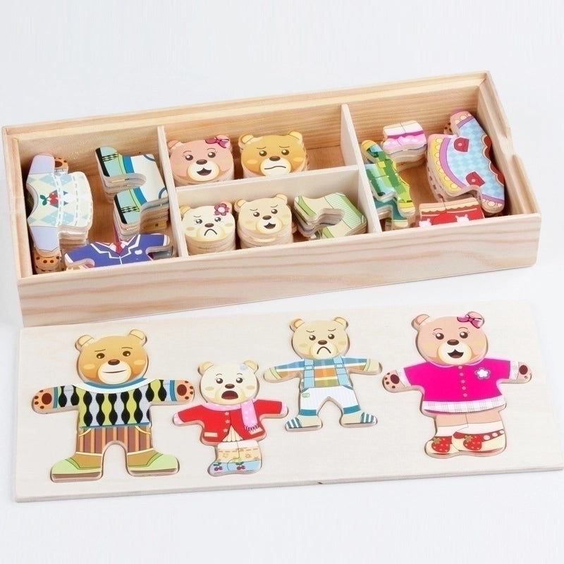 Puzzles Toddler(3-6years) Bear Wood Toys