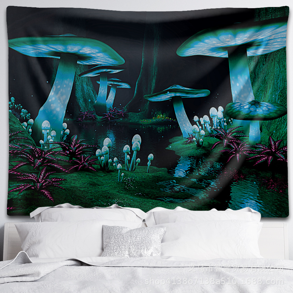 

Trippy Mushroom Forest - Tapestry, 200*145cm, 501 Original