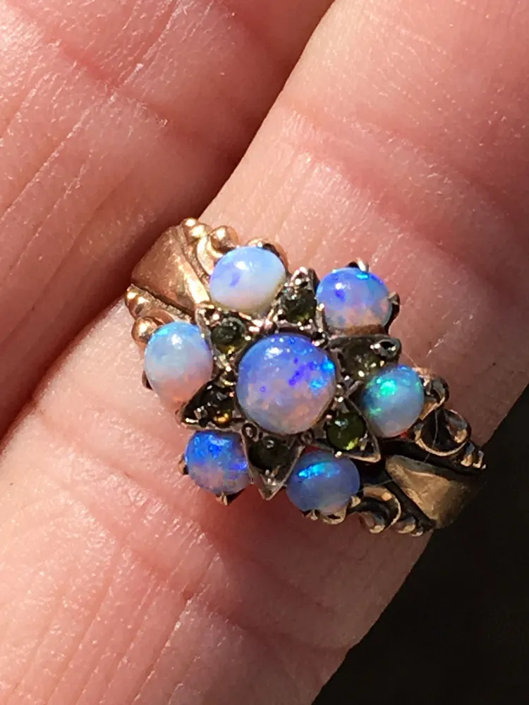 Opal Ring Victorian Era 10K Gold