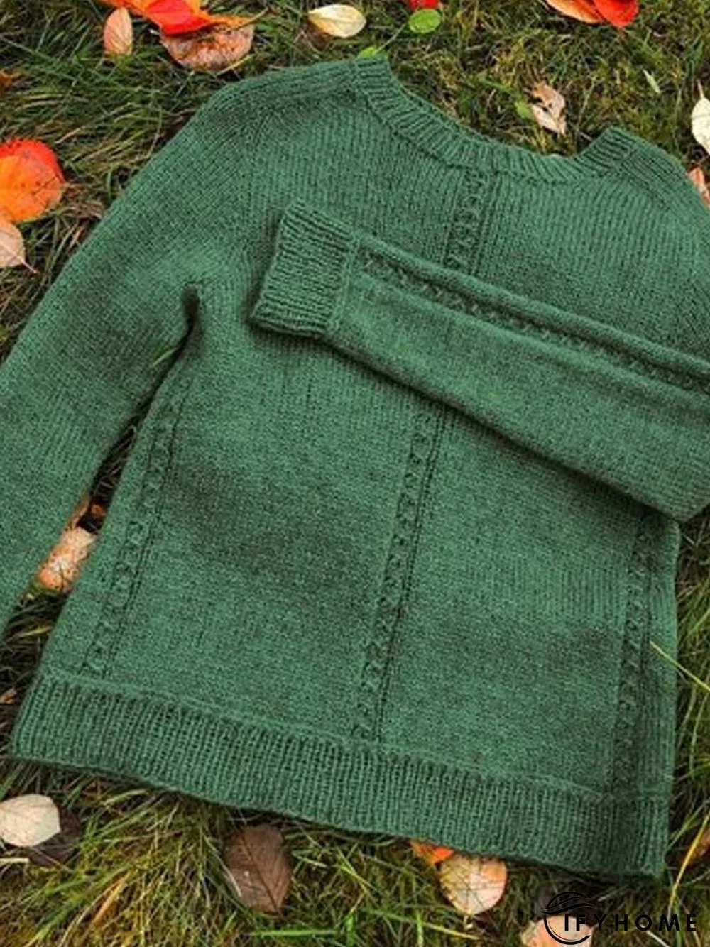 Casual Long Sleeve Tunic Sweater Knit Jumper | IFYHOME