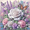 Diamond Painting-DIY Crystal Rhinestone Flower and Butterfly