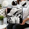 DIY Pearl Painting Hat Elegance for Home Wall Decor with Frame(30*30cm)