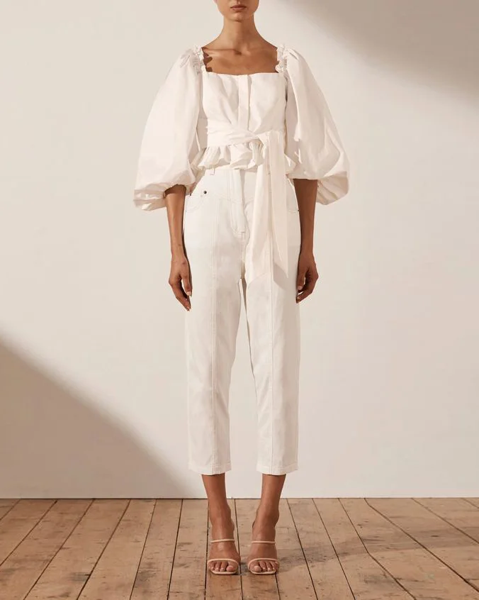 Solid color casual square collar pocket jumpsuit