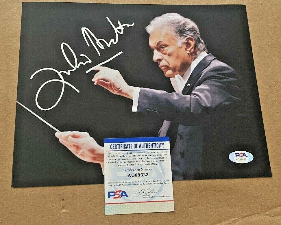 CONDUCTOR ZUBIN METHA SIGNED 8X10 Photo Poster painting PSA/DNA 3 TENORS ORCHESTRA EMERITUS