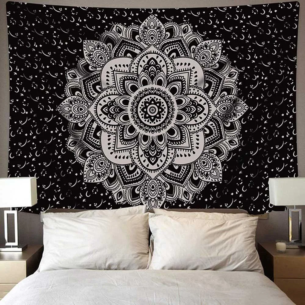 Indian Mandala Tapestry Wall Hanging Sandy Beach Throw Rug Blanket Camping Tent Travel Mattress Bohemian Sleeping Pad Tapestries