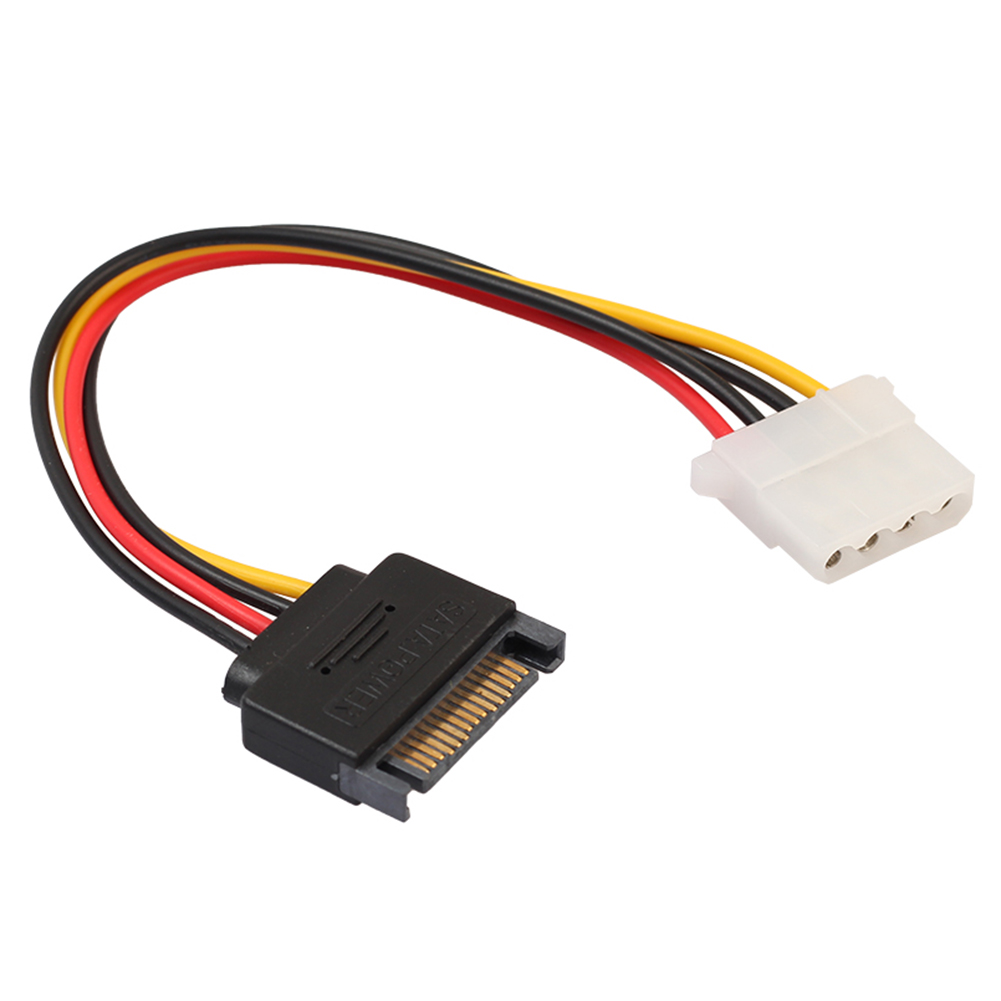 

8 inch SATA 15-Pin Male to Molex 4-Pin Female Power Cable for PCe Riser, 501 Original