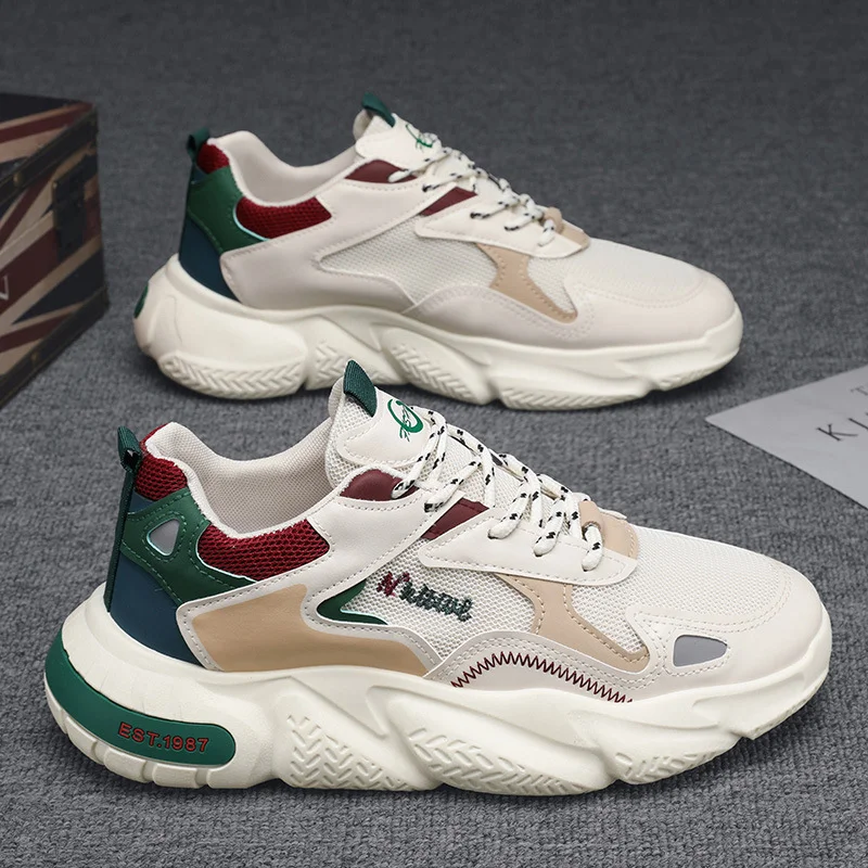 Breakj Breakj Red Pop Men's Shoes Spring 2025 New Sports Running Casual Shoes With Old Dad Shoes