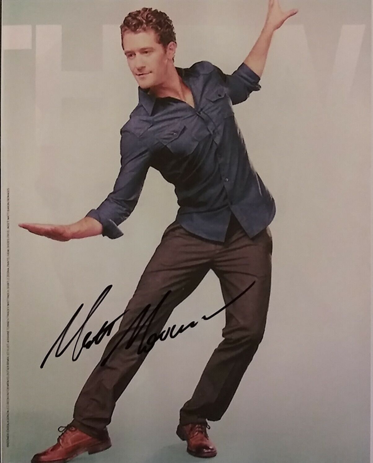 Matthew Morrison signed 8x10