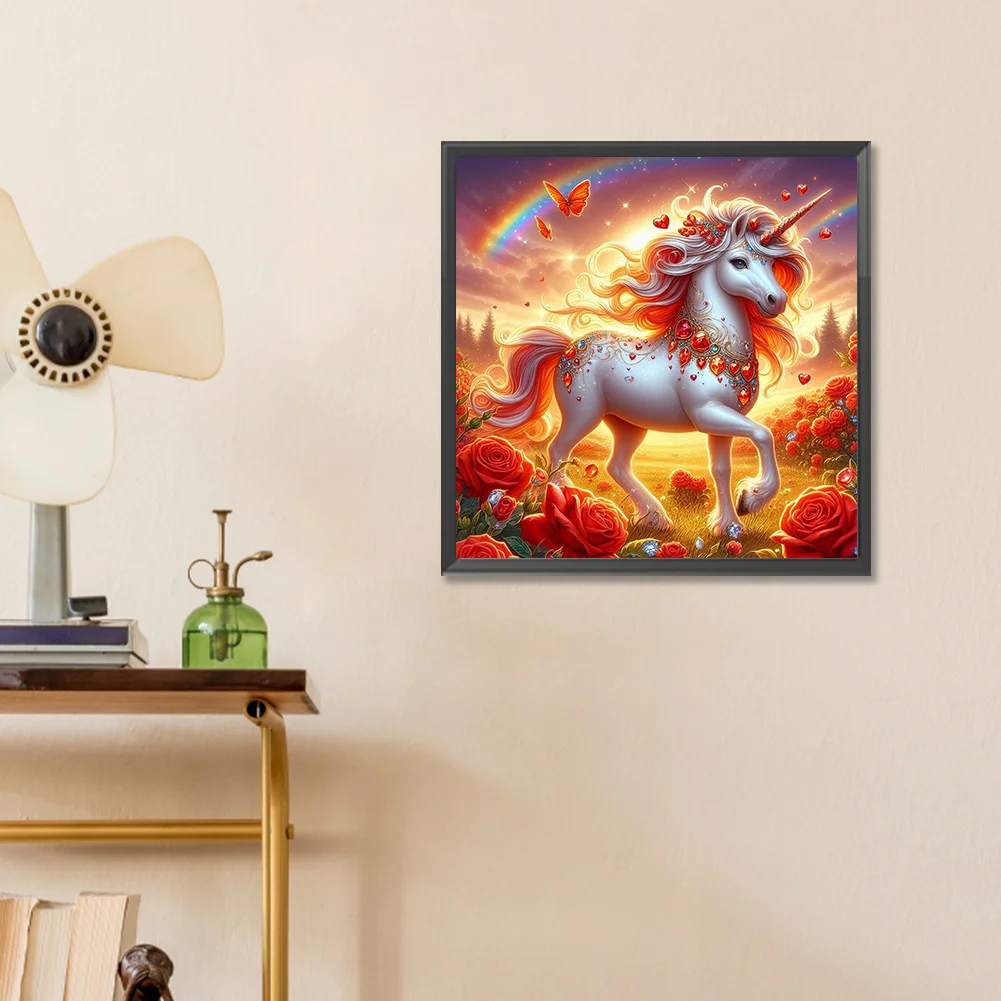 Full Round Diamond Painting 30*30cm - Unicorn
