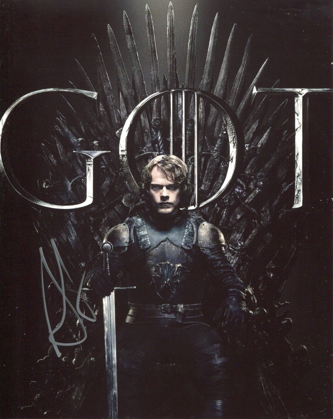 Actor Alfie Allen signed GAME OF THRONES 8x10 Photo Poster painting