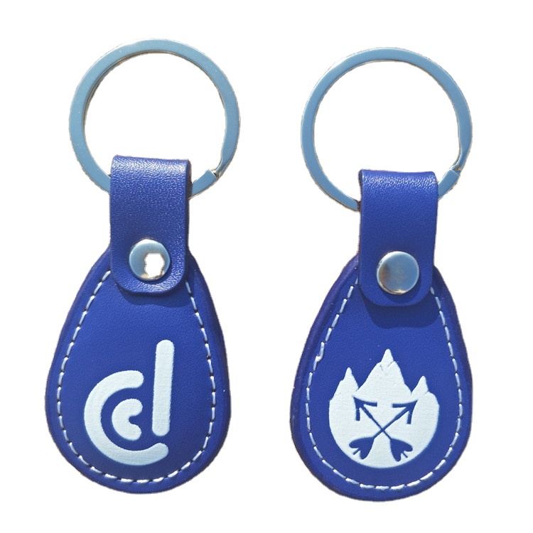 Fashion Custom True Leather NFC Keyfob for access control door key