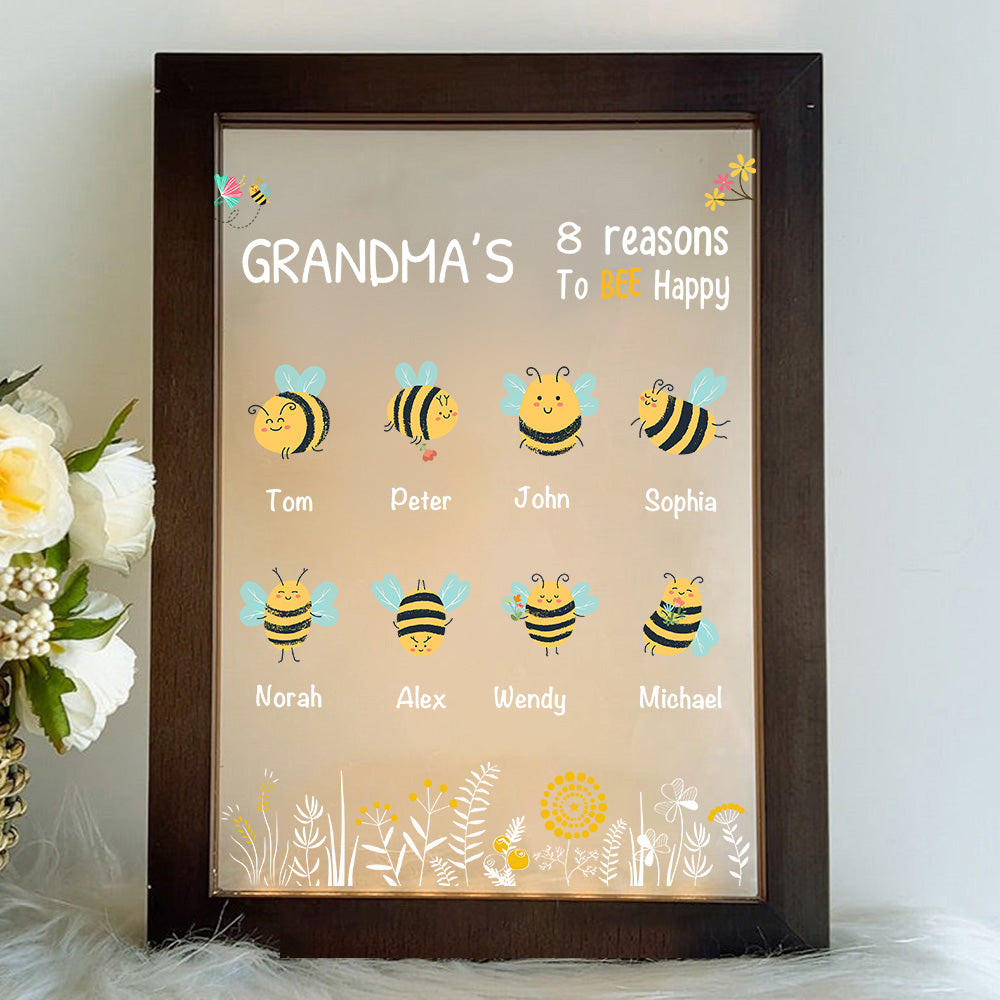 Loveyoufancy Mama/Grandma's Reasons To Bee Happy Customized LED Night Light