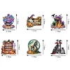 6Pcs Diamond Painting Acrylic Halloween Elements Magnets Kit