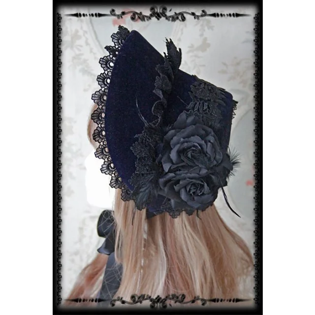Lolita Retro Lace Trimming Half-head Bonnet SP17622