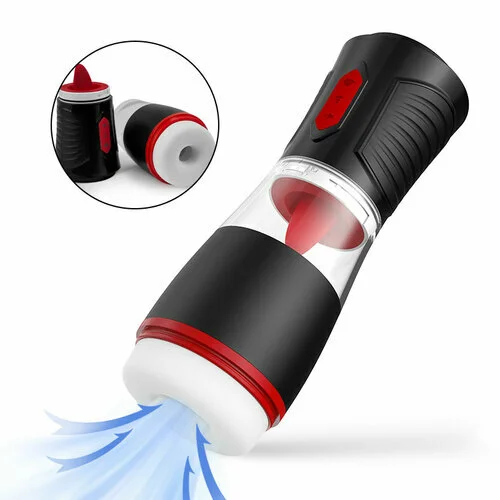 Split Design 4 Sucking 7 Tongue Licking Male Masturbator Cup Rosetoy Official