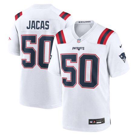 Youth New England Patriots #50 Gabe Jacas White 2026 NFL Draft Game Jersey