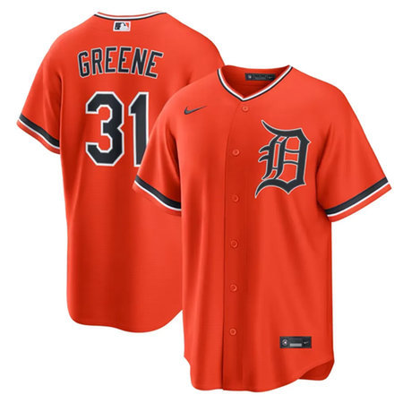 Youth Detroit Tigers #31 Riley Greene Orange Cool Base Stitched Jersey