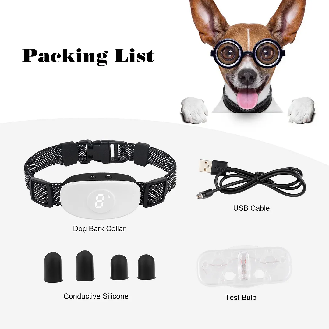 BEBANG Bark Collar for Dogs with 3 Modes Beep Vibration and Shock Dog Shock Collar for Small Medium and Large Dogs, Shock Collar for Dogs in Humane Effective Scientific Training Methods