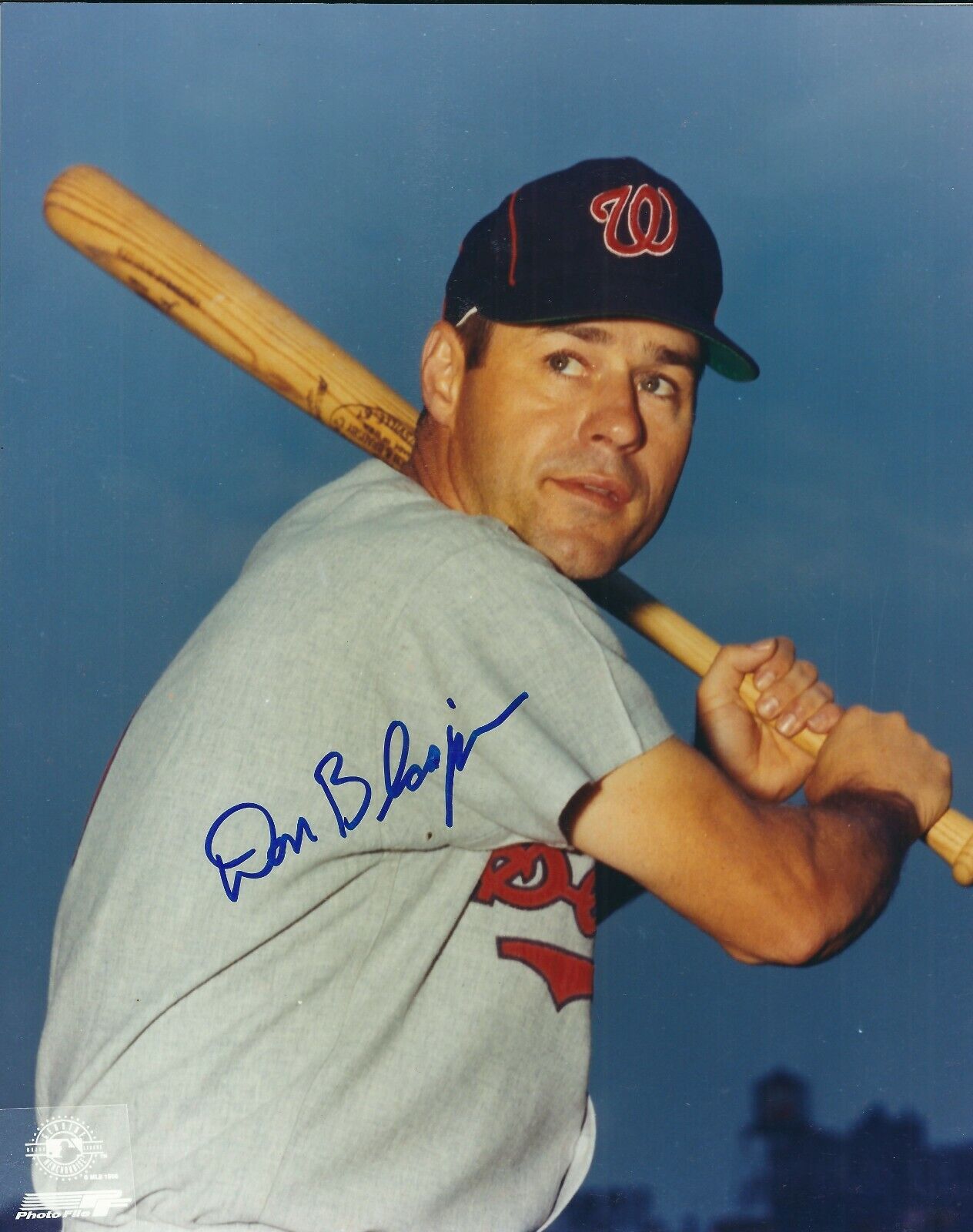 Signed 8x10 DON BLASINGAME Washington Senators Autographed Photo Poster painting - COA