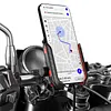 Cooling Motorcycle Phone Mount with USB/TYPE-C Charging Port Motorcycle Phone Holder 360 Rotation Cellphone Cradle Adjustable for 5.4-7.8 Inch Smartphone (Handlebar)