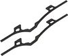 AMK 2Pcs DIY Upgrades Carbon Fiber Chassis Rails Cheater Rigs Frame Kit Adapt to 1/10 RC Crawler Racing Cars Body for Experts