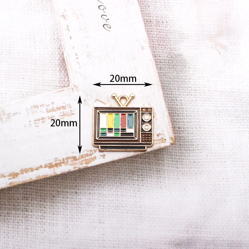 10 Pieces Retro Nostalgic Style Alloy Oil Drop DIY Jewelry Accessories 80 90 S Feeling Bicycle Sewing Machine Camera Pendant