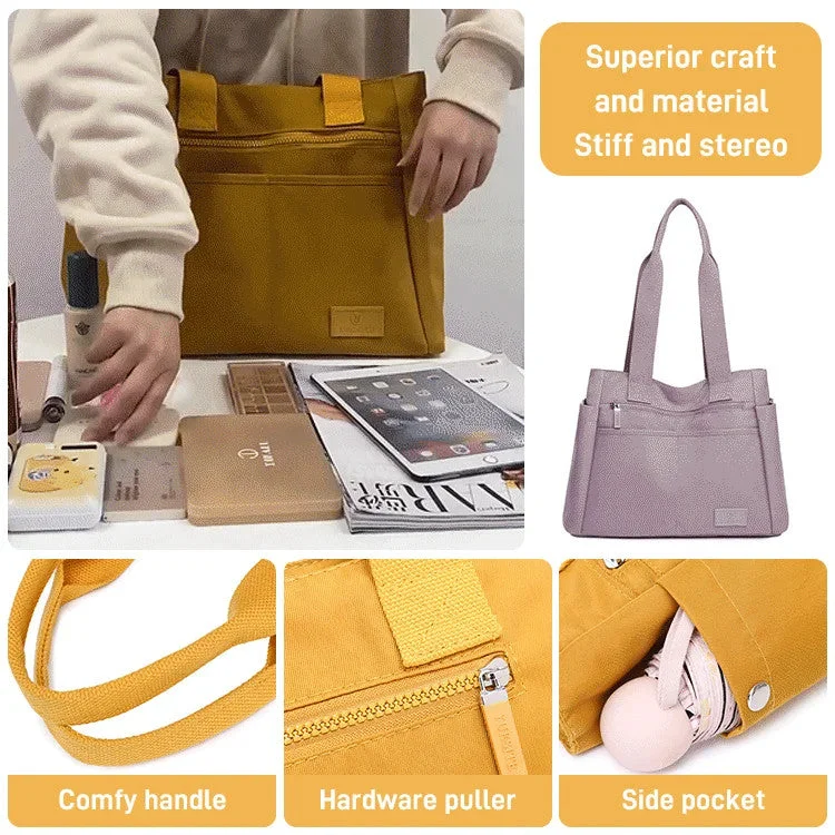 【Japanese handmade】8 colors Large capacity multi-pocket handbag