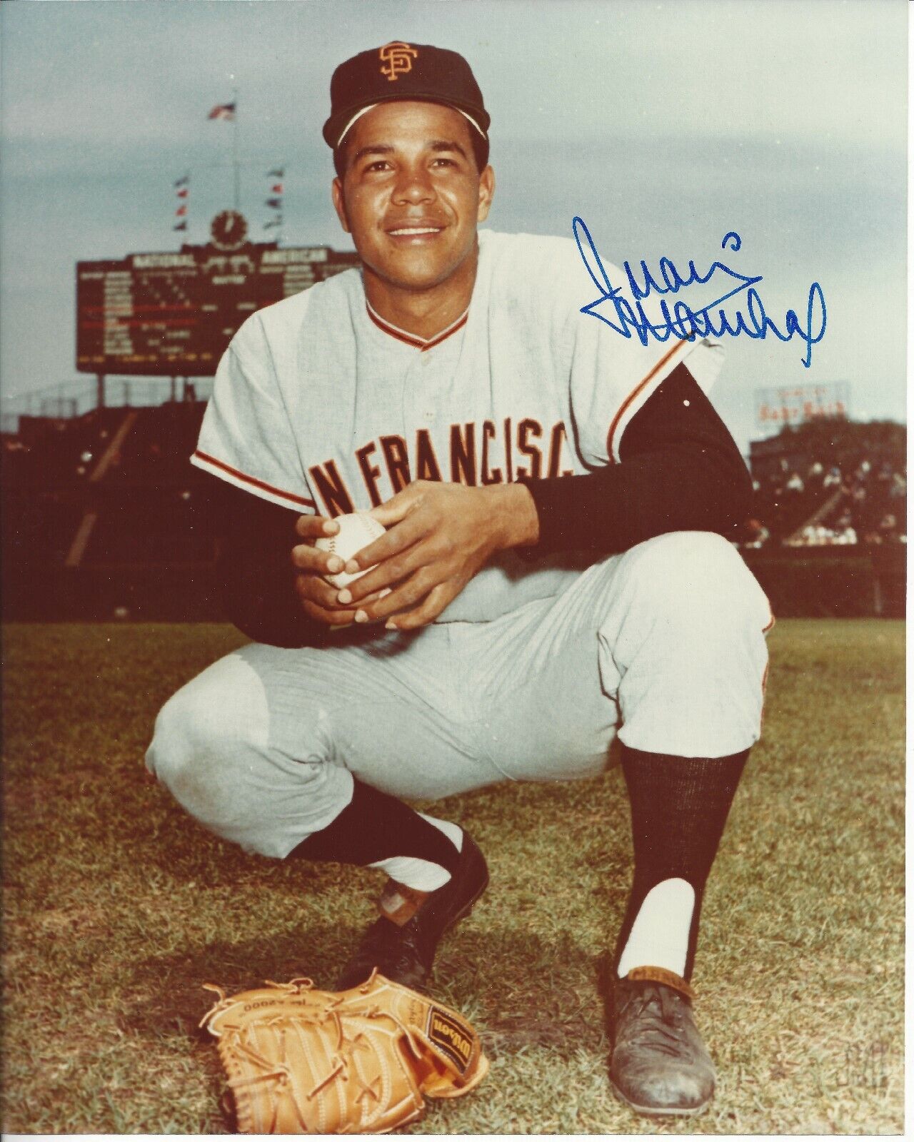 Juan Marichal autographed 8x10 Giants PSA JSA