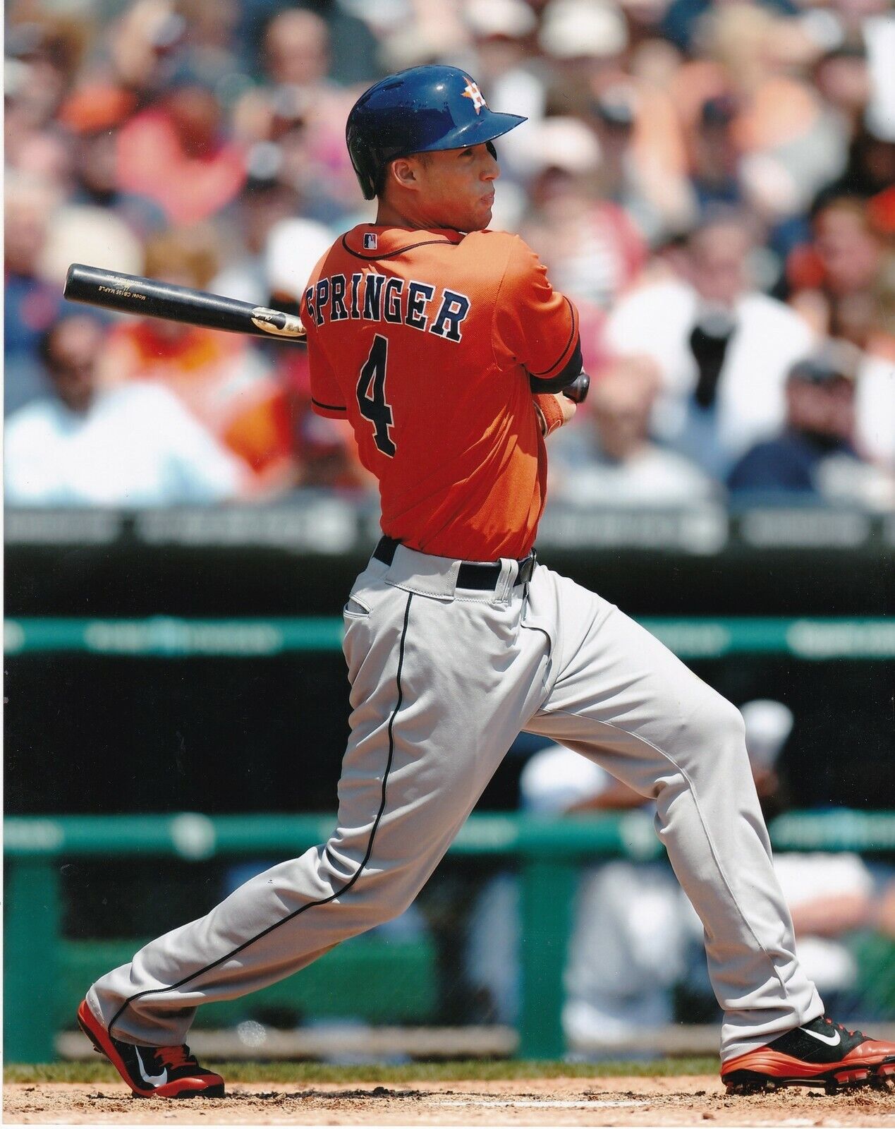 GEORGE SPRINGER HOUSTON ASTROS ACTION 8x10 Photo Poster painting