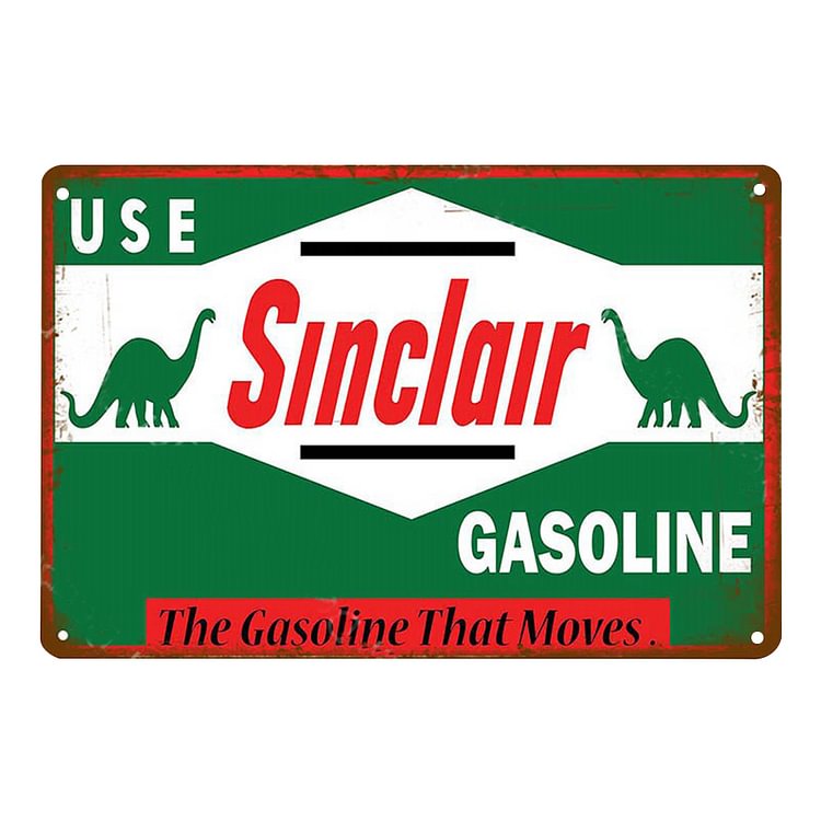 Use Sinclar Gasoline - The Gasoline That Moves Vintage Tin Signs/Wooden Signs - 7.9x11.8in & 11.8x15.7in