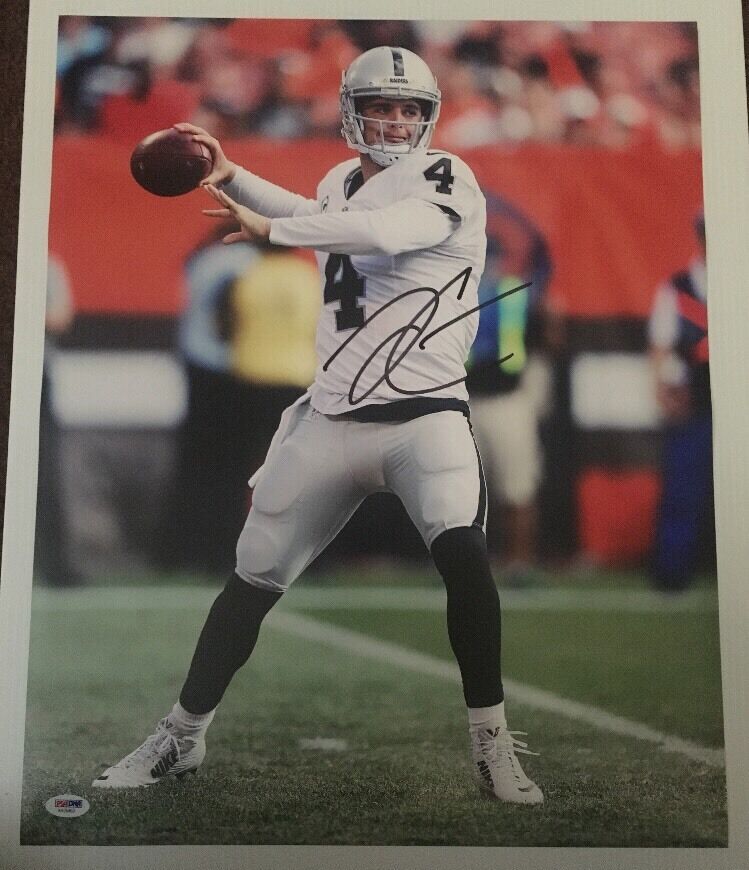 Derek Carr Signed Autographed 16x20 Photo Poster painting Oakland Raiders PSA/DNA COA