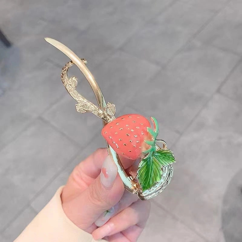 Antique Fashion Flower Twist Clip Crystal Butterfly Pearl Hairpin Cyber Celebrity Frog Buckle Back Head Spring Clip