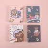 4PCS Cute Cartoon A7 Mini Portable Writing Paper Notebooks Diary Meeting Stationery Gift