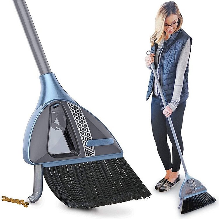 Smart Broom Sweeper with Built-in Vacuum