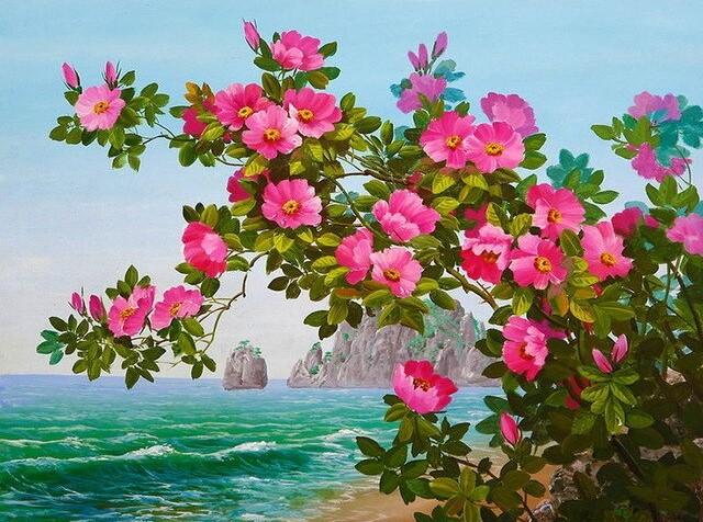 

Seaside Flowers – Paint By Numbers - 40*50CM, 501 Original